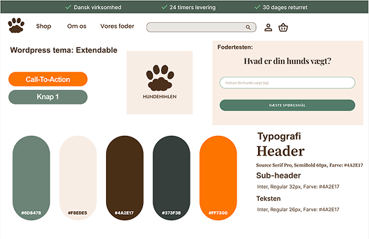 Wireframe og styleguide